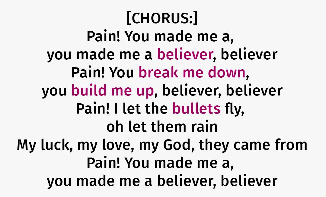 о чем поется в песне believer imagine dragons