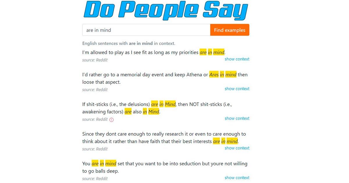 do people say