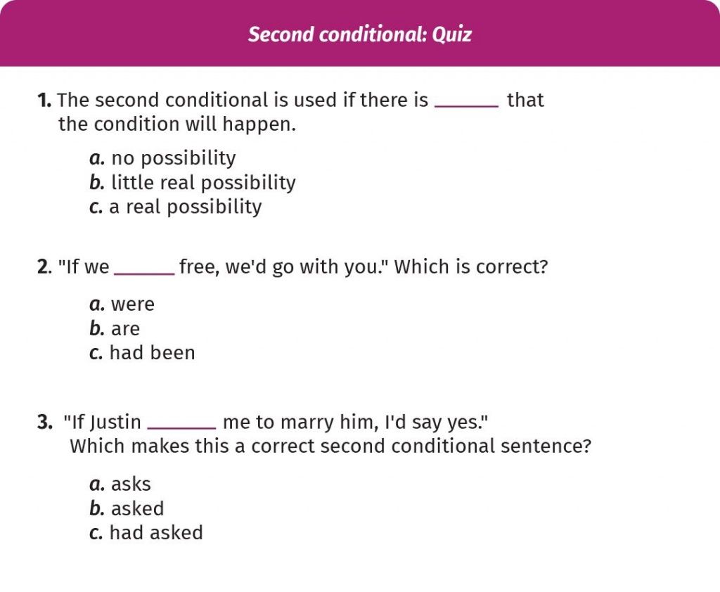 second conditional тести