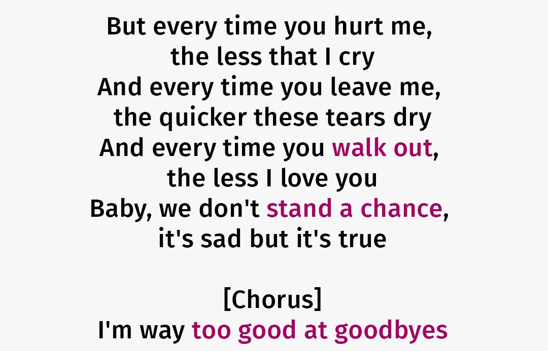 Sam Smith – Too Good At Goodbyes разбор и перевод песни