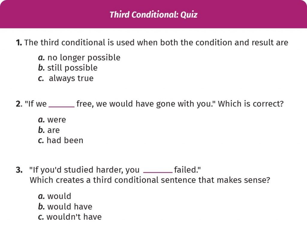third conditional тести